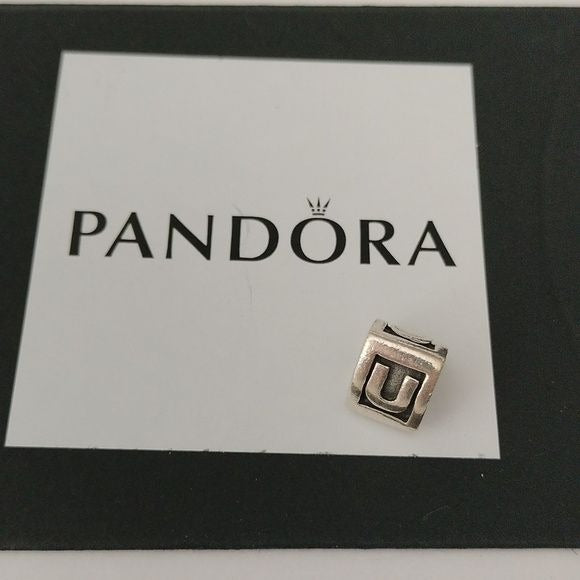 Pandora Retired Sterling Silver Alphabet Bead - Letter U - 790323U