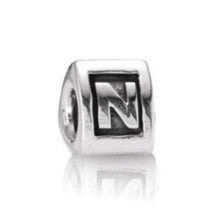 Load image into Gallery viewer, Pandora Letter N Alphabet Triangular Charm 925 Sterling Silver
