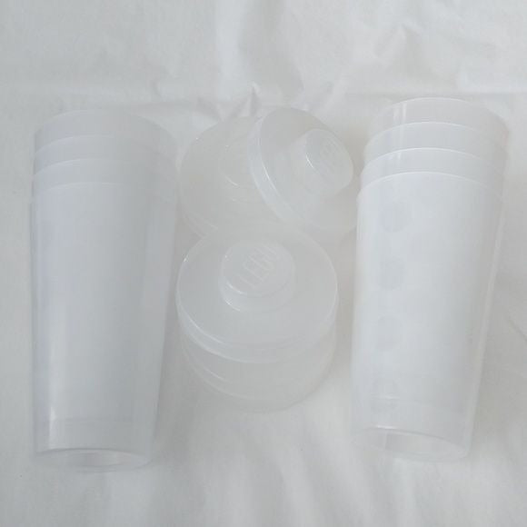 Lego Large Pick-A-Brick Cups, Clear, Set of 8 with Lids