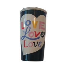 Load image into Gallery viewer, Starbucks Valentine Love Heart Traveler Coffee Tea 12 oz. Mug Cup &amp; Blank GC
