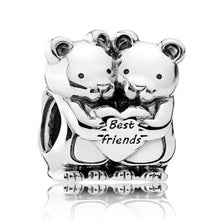 Load image into Gallery viewer, Pandora Retired Sterling Silver Best Buddies Bear with Heart Charm - 792151
