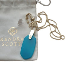 Load image into Gallery viewer, Kendra Scott Inez Unbanded Agate Necklace in Teal, adjustable length, up…
