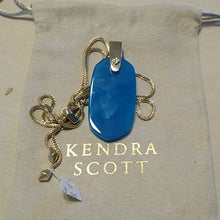 Load image into Gallery viewer, Kendra Scott Inez Unbanded Agate Necklace in Teal, adjustable length, up…
