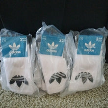 Load image into Gallery viewer, Adidas Men&#39;s White Crew Socks - 9 Pairs
