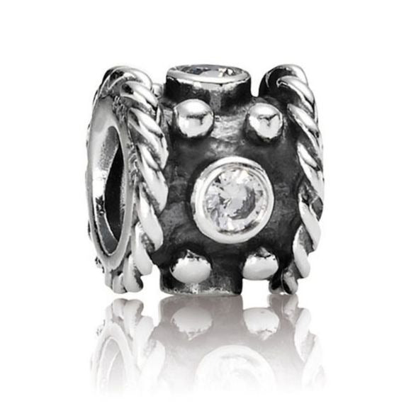 Pandora Retired Sterling Silver Oxy Crown with Clear Zirconia - 790221CZ