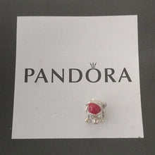 Load image into Gallery viewer, Pandora Sterling Silver Christmas Puppy Dog Charm w/ Red Enamel 791769en39
