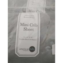 Load image into Gallery viewer, Fitted Mini Crib Sheet 24" x 38", Soft Breathable 100% Cotton Jersey, set of 3
