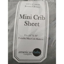 Load image into Gallery viewer, Fitted Mini Crib Sheet 24" x 38", Soft Breathable 100% Cotton Jersey, set of 3
