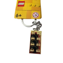 Load image into Gallery viewer, LEGO Classic 2 x 4 Brick Metallic Gold Keychain 850808
