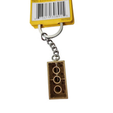 Load image into Gallery viewer, LEGO Classic 2 x 4 Brick Metallic Gold Keychain 850808
