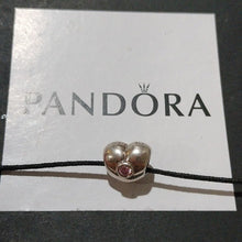 Load image into Gallery viewer, Pandora Retired Sterling Silver Heart Bead with Pink Zirconia - 790134PCZ
