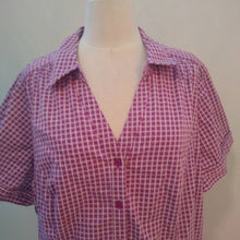 Load image into Gallery viewer, Lane Bryant Women&#39;s Plus Plaid Print Career Blouse, size 26
