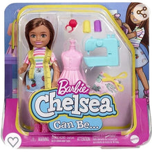 Load image into Gallery viewer, Barbie CHELSEA Can Be A Boss, Ice Skater, Seamstress, Pilot, + Rockstar …
