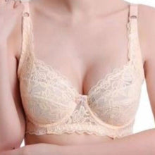 Load image into Gallery viewer, GYCL Ultrathin Underwire Push Up 3/4 Lace Bra, Peach, Size XL 40B
