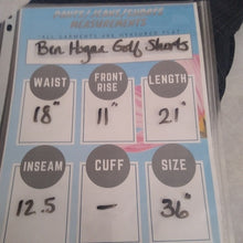 Load image into Gallery viewer, Ben Hogan Performance Plaid Golf Shorts, Black/Gray, Size 36&quot;
