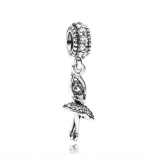 Load image into Gallery viewer, Pandora Retired Sterling Silver Ballerina Dancer Charm w/ Clear CZs - 791365cz
