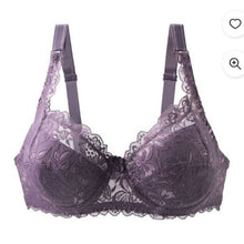 Load image into Gallery viewer, Purple Lace Push-up Bra, Small 34B
