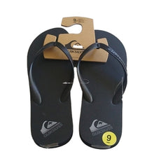 Load image into Gallery viewer, Quiksilver Men&#39;s Black Flip Flop Sandals, size 9
