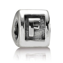Load image into Gallery viewer, Pandora Retired Sterling Silver Alphabet Bead - Letter F - 790323F
