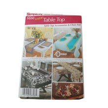 Load image into Gallery viewer, UNCUT Simplicity Table Top Accessories and Chair Pad Sewing Pattern 5530
