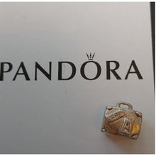 Load image into Gallery viewer, Pandora Sterling Silver Adventure Suitcase 2 sided Travel Charm  790362
