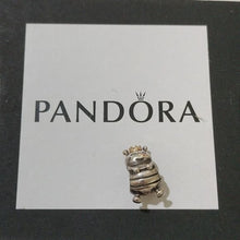 Load image into Gallery viewer, Pandora Retired Queen Bee 925 + 14 kt gold Charm ALE Sterling Silver 790…
