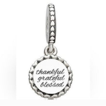 Load image into Gallery viewer, Pandora Sterling Silver Thankful, Grateful, Blessed Dangle Charm Eng792018_11
