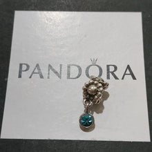 Load image into Gallery viewer, Pandora Retired Sterling Silver Daisy Dangle with Deep Blue Topaz - 790386TPP
