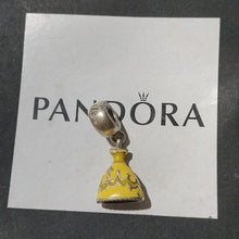 Load image into Gallery viewer, Pandora Ster Silver Belle&#39;s Dark Yellow Dress Disney Princess Dangle 791576enmx
