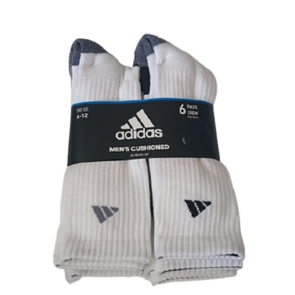 Adidas Men's Cushioned Crew Socks, 6 pair