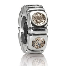 Load image into Gallery viewer, Pandora Trinity Champagne CZ Spacer Sterling Silver Champagne CZ 790368CCZ
