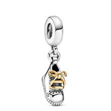 Load image into Gallery viewer, Pandora Sterling Silver + 14K Gold Baby Shoe Family Dangle Charm - 799075c00
