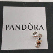 Load image into Gallery viewer, Pandora Sterling Silver + 14K Gold Baby Shoe Family Dangle Charm - 799075c00
