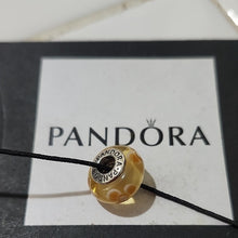 Load image into Gallery viewer, Pandora Retired Pale Orange Flowers for You Murano Glass Bead - 790645
