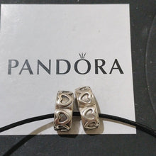 Load image into Gallery viewer, Pandora Sterling Silver Row of Hearts Clips, Set of 2, 791978

