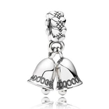 Load image into Gallery viewer, Pandora Retired Sterling Silver Silver Bells Christmas Dangle Bead - 791230
