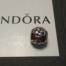 Load image into Gallery viewer, Pandora Red Orange Zen Charm Bead 790491en14 Sterling Silver ALE…
