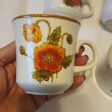 Load image into Gallery viewer, Mikasa Vintage Natural Beauty Floral California Poppies Mugs Cups Set of 4
