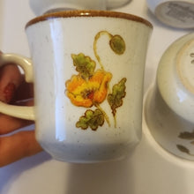 Load image into Gallery viewer, Mikasa Vintage Natural Beauty Floral California Poppies Mugs Cups Set of 4
