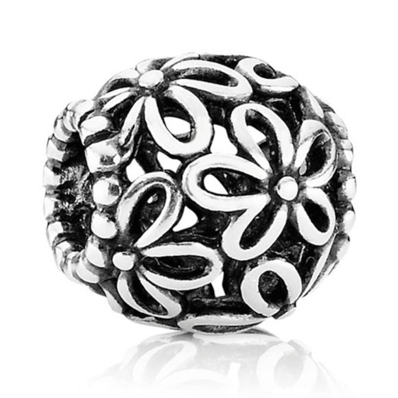 Pandora Retired Sterling Silver Wildflower Walk Openworks Bead - 790890