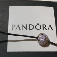 Load image into Gallery viewer, Pandora Sterling Silver Daisy Meadow Openwork Bead w/ Lavender Enamel 791487en66
