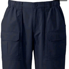 Load image into Gallery viewer, Croft &amp; Barrow Side Elastic Relaxed Fit Cargo Shorts, Admiral Navy, size 29
