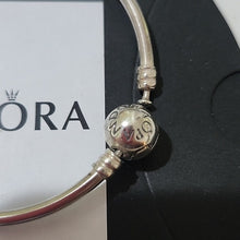 Load image into Gallery viewer, Pandora Sterling Silver Bangle Bracelet SMALL 6.7&quot;
