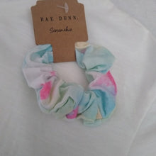 Load image into Gallery viewer, Rae Dunn PRIDE Tee rainbow letters w/ Scrunchie, Large
