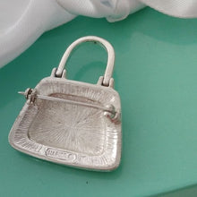 Load image into Gallery viewer, Napier 1980s Silverplated Satchel Bag Purse Brooch Pin
