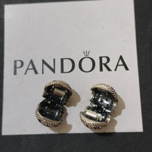 Load image into Gallery viewer, Pandora Retired Sterling Silver Cosmic Stars Set Of 2 Clips, 791286cfpmx
