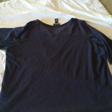 Load image into Gallery viewer, Avenue Navy Embroidered Tunic Blouse, size 22/24
