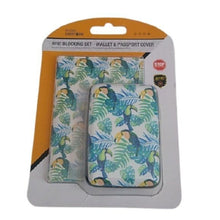 Load image into Gallery viewer, RFID Blocking Wallet &amp; Passport Cover Set, Tropical Birds
