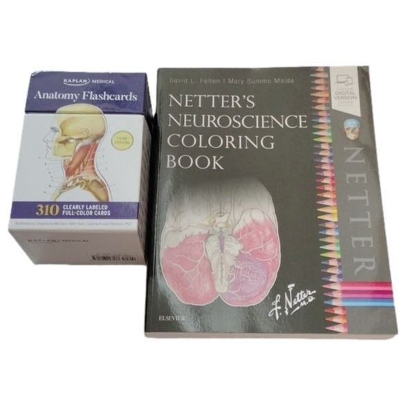 Kaplan Medical Anatomy Flashcards Netter s Neuroscience Coloring Boo Kaplan medical anatomy flashcards netter s neuroscience coloring boo
