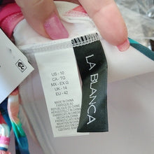 Load image into Gallery viewer, La Blanca Halter Crossback Mio Solar Stripe One-pc Swimsuit, Multicolor, Size 10
